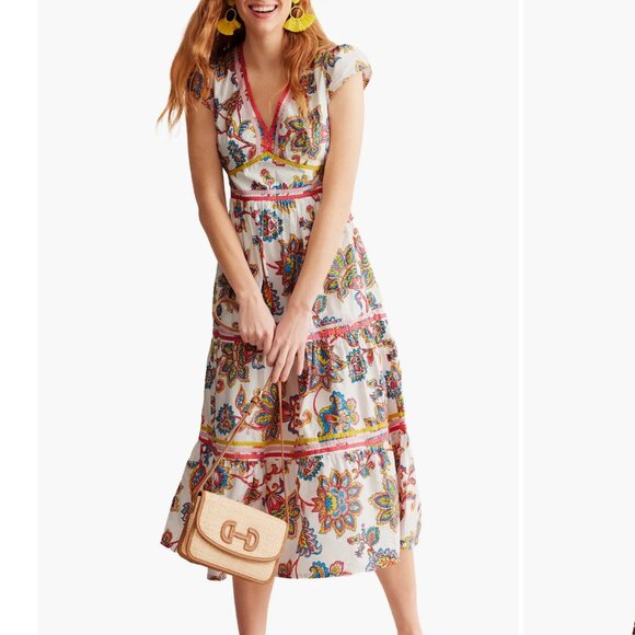 Boden "May" Cotton Midi Tea Dress - Picture 2 of 6